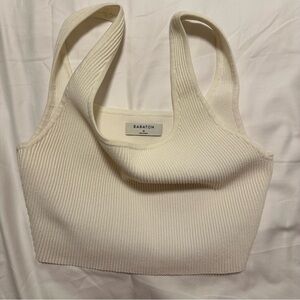 Aritzia Babaton Sculpt Knit Squareneck Cropped Tank